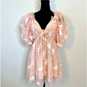 NWT For Love & Lemons Shari Mini Dress